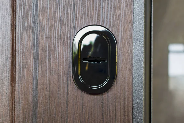 Fragment Elements Lock Handle Entrance Metal Door — 스톡 사진