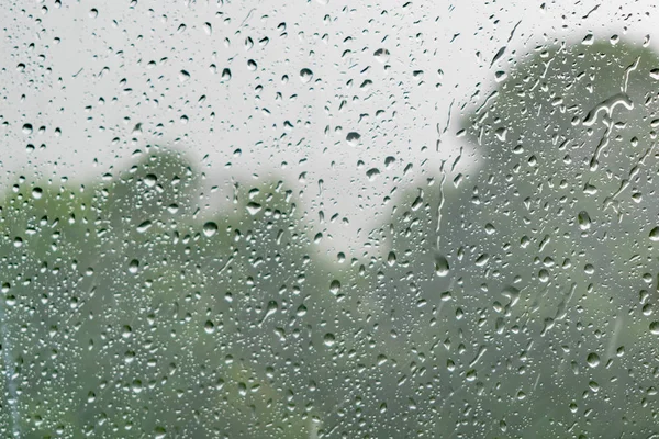 Σταγόνες Βροχής Στο Γυαλί Του Παραθύρου — Φωτογραφία Αρχείου