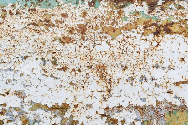 Peinture fissurée sur une vieille surface métallique — Photo