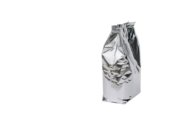 Sealed silver color packaging bag — Stock Photo, Image