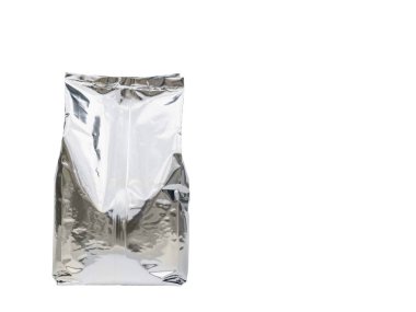 Mühürlenmiş gümüş renkli paket çantası