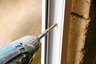 Work with a screwdriver when installing the window