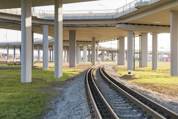 Fragment of a new road overpass — Stock fotografie