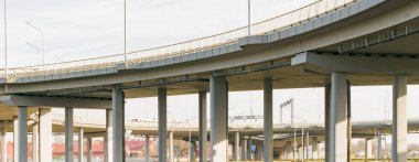 Fragment of a new road overpass over the railway