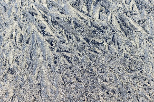 Image Texturée Une Surface Métallique Glacée Pendant Les Gelées — Photo