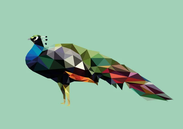 Tavus kuşu Minimalist çokgen