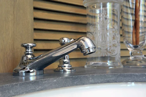 Water tap and sink — Stock Photo, Image