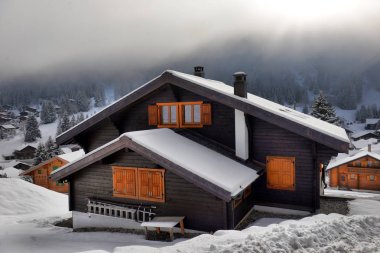 Kış dağ manzarası