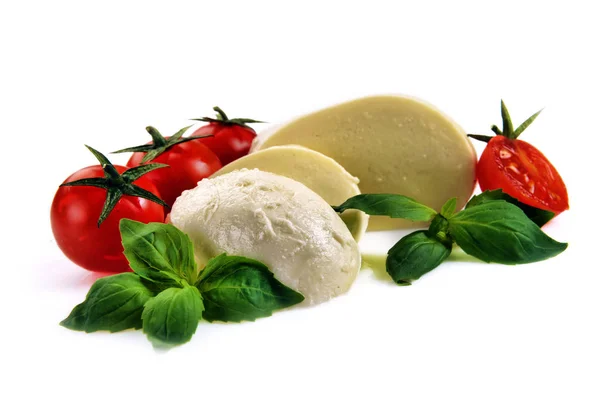 Mozzarella koktél paradicsom bazsalikom — Stock Fotó