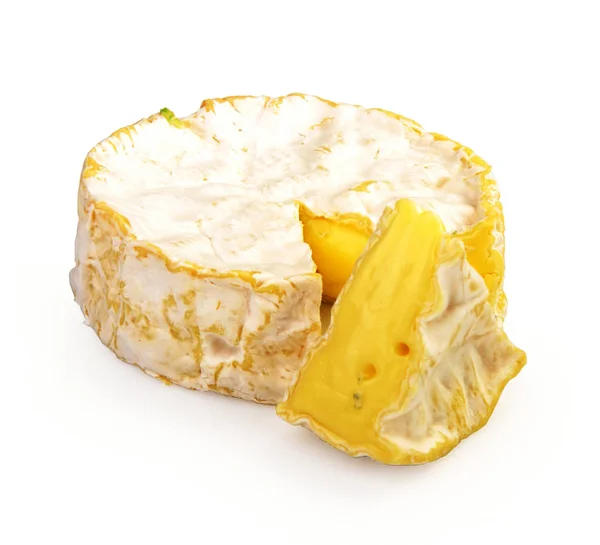 Φρέσκια φέτα τυρί καμαμπέρ φυσικό — Φωτογραφία Αρχείου