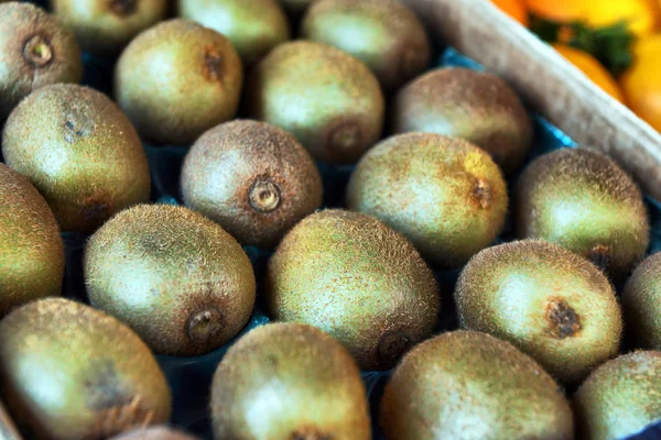 Kiwi en una caja en la tienda —  Fotos de Stock