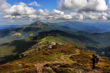 Karpat Peyzaj ve Goverla Dağı nın görünümü