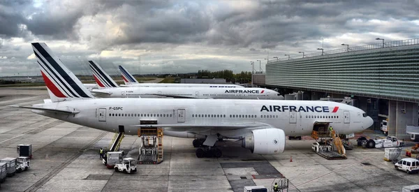 Frankreich, paris, charles de gaulle, oktober 10 2017, air france a — Stockfoto