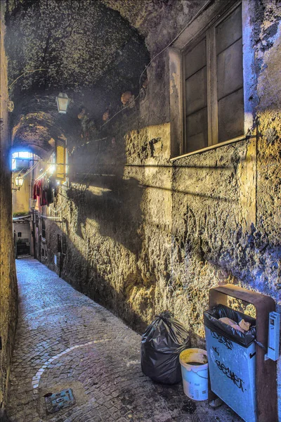 Beautiful Italian street of a small old provincial town — Stock Photo, Image