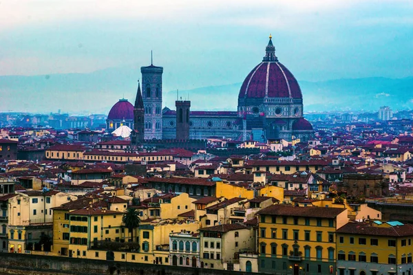 Vue aérienne panoramique de Florence avec Duomo Cattedrale Images De Stock Libres De Droits