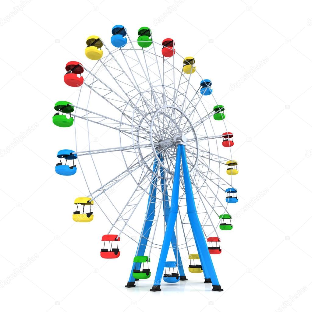 Ferris wheel isolated on white