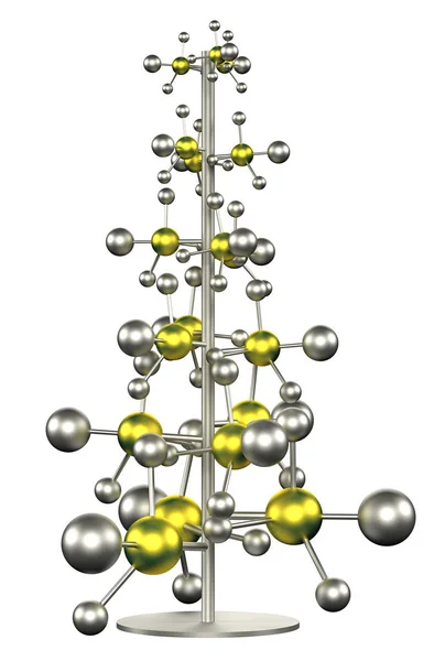 Árbol de Navidad hecho de moléculas — Foto de Stock