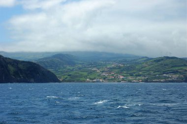 Cidade da Horta vista do mar. Acores, Portugal