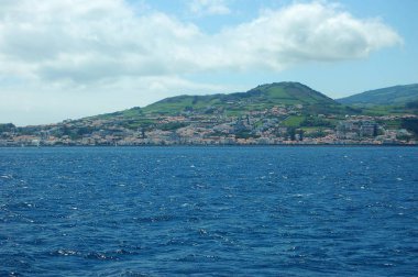 Cidade da Horta vista do mar. Acores, Portugal
