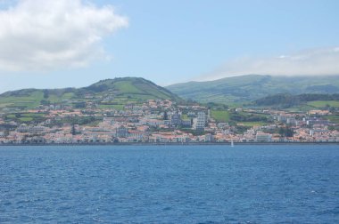 Cidade da Horta vista do mar. Acores, Portugal