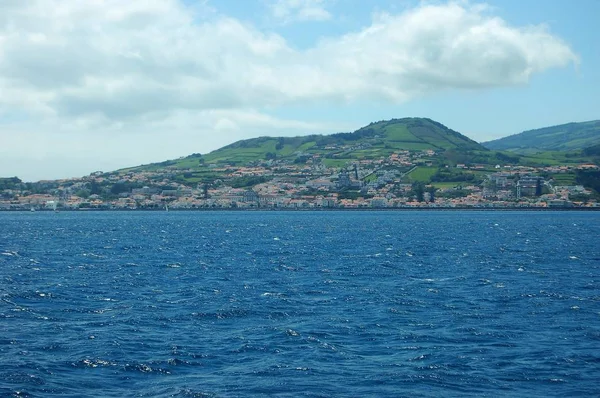 Cidade da Horta vista do mar. Acores, Portugal