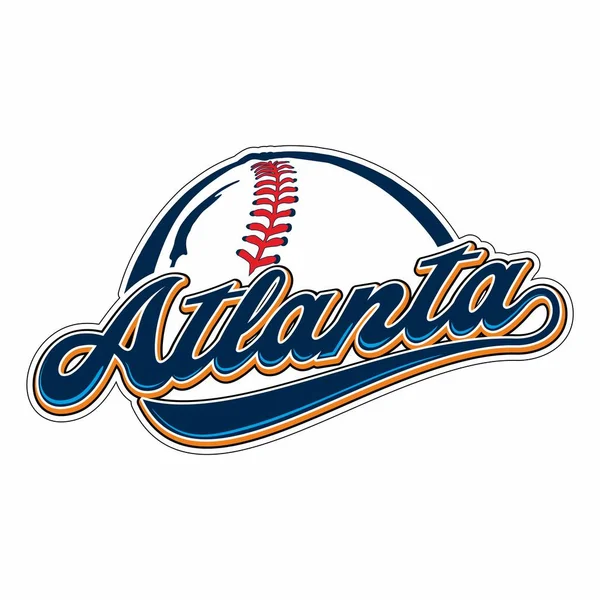 Atlanta baseball labda — Stock Vector