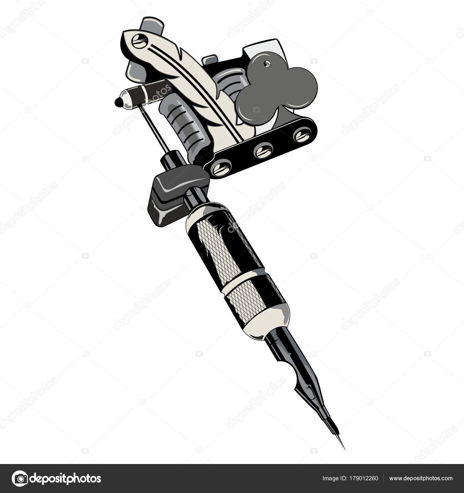 Tattoo Machine Symbol Flower Cards — Stock Vector © samandale 179012260