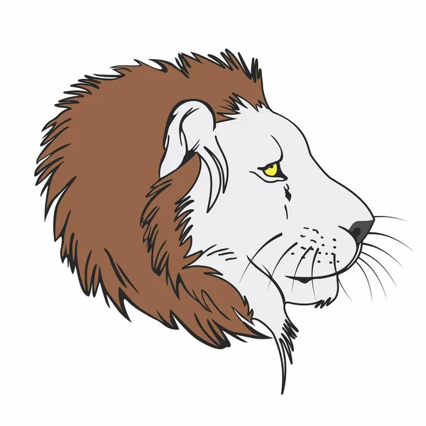 Lion Head Vector Illustration — Stock Vector