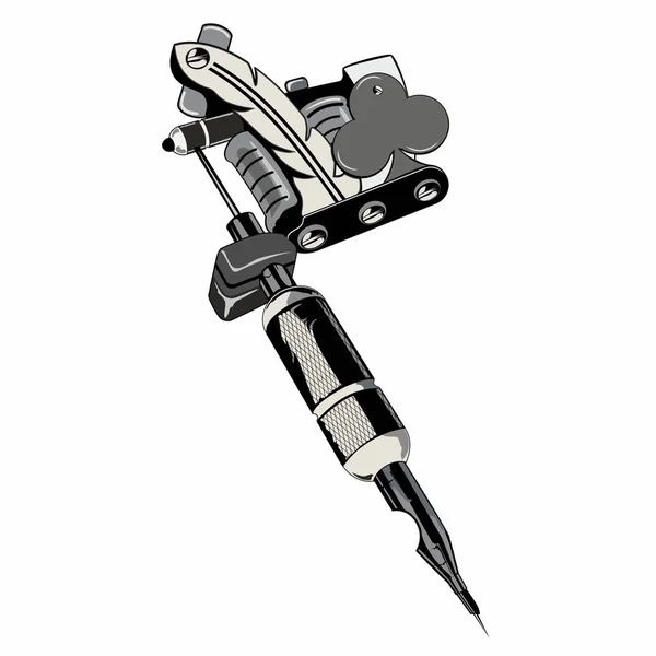 Tattoo Machine Symbolem Květu Karet — Stockový vektor