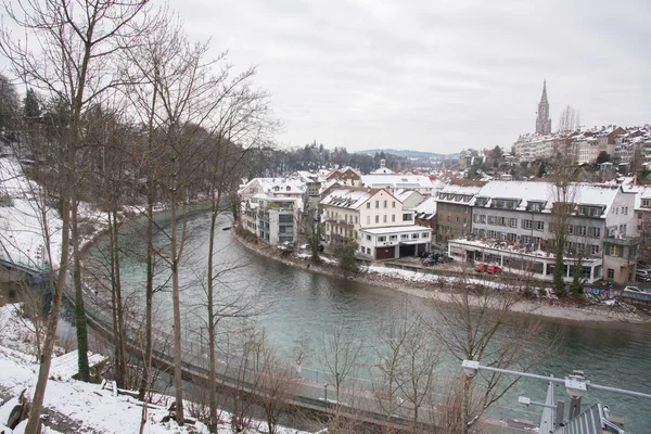 Bern Şehir Kış Sviçre Avrupa Nın — Stok fotoğraf