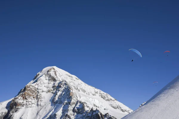 Szczyt Jungfraujoch Zimie Szwajcaria Europa — Zdjęcie stockowe