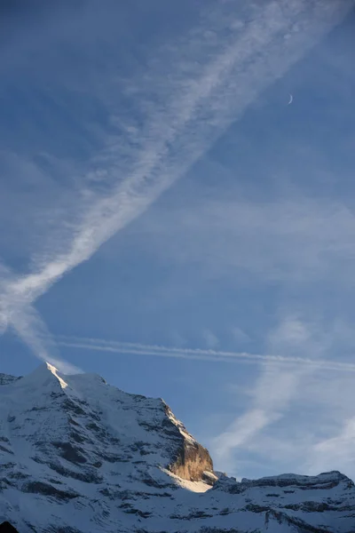 Wengen Lyžařské Městečko Zimě Švýcarsko Evropa — Stock fotografie