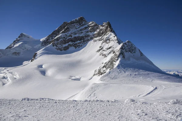 Jungfraujoch Hory Zimě Švýcarsko Evropa — Stock fotografie