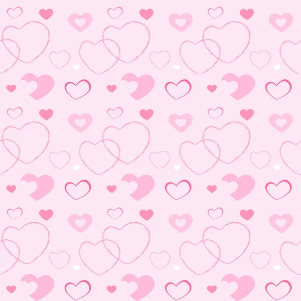 Hjärta på en rosa bakgrund — Stock vektor