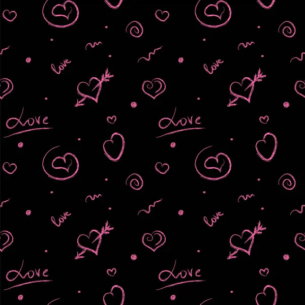 Pattern with  hearts Royalty Free Stock Vectors