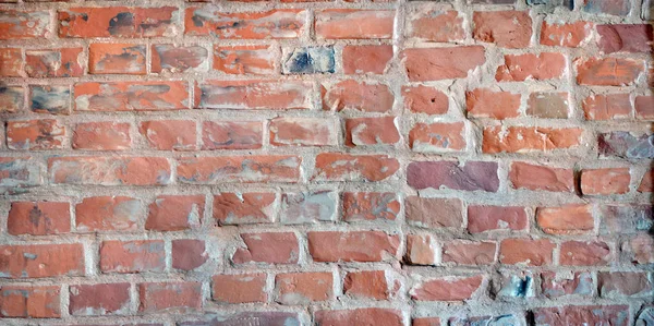 Gedetailleerde oude rode bakstenen muur achtergrondstructuur — Stockfoto