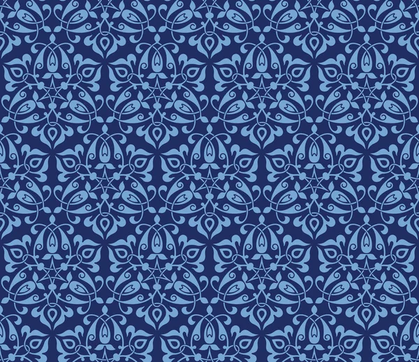 Décor arabe traditionnel sur fond bleu — Image vectorielle