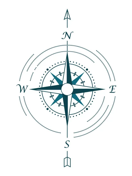 Wind rose compass — Stock Vector