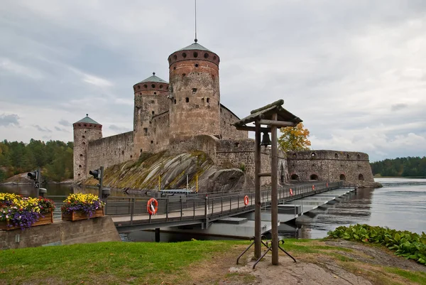 Château médiéval d'Olavinlinna en Finlande — Photo