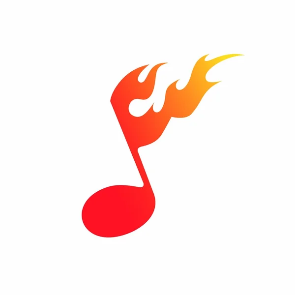 The symbol of fire and music — Stock Vector