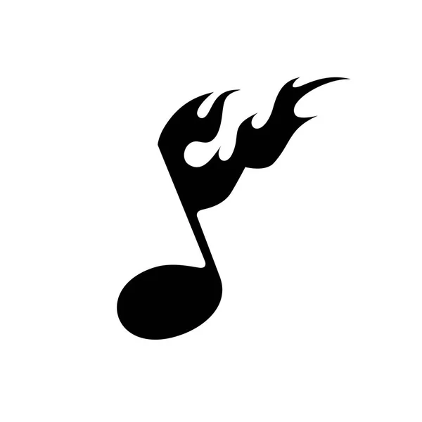 The symbol of fire and music — Stock Vector