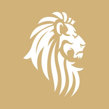 Vektör aslan baş görüntü