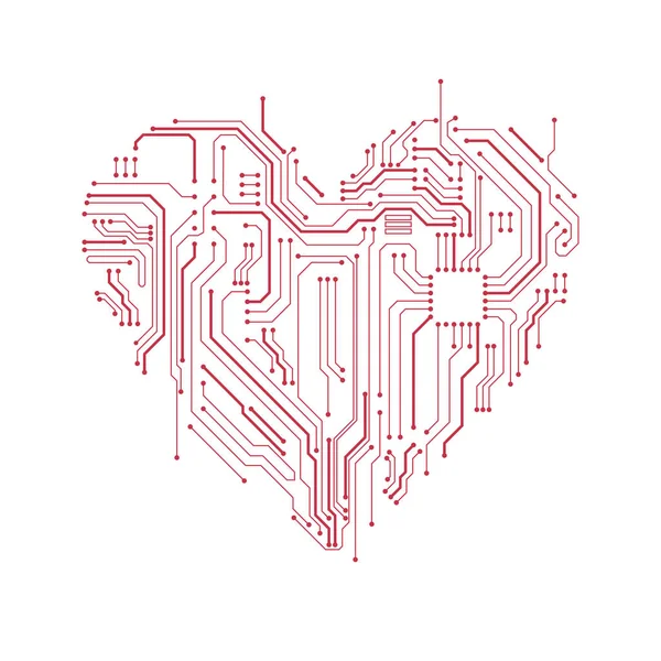 Devre levhasını kalp simgesi.