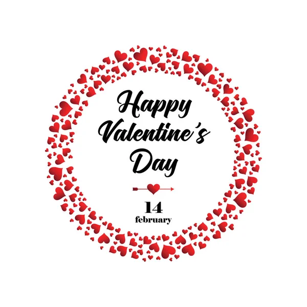 Happy Valentines day greeting card. — Stock Vector