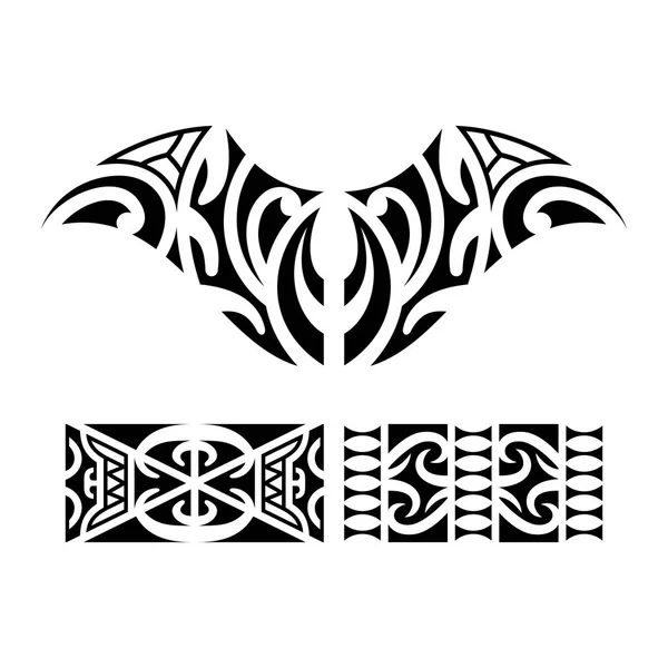 伝統的なマオリ タニファ タトゥー — ストックベクタ
