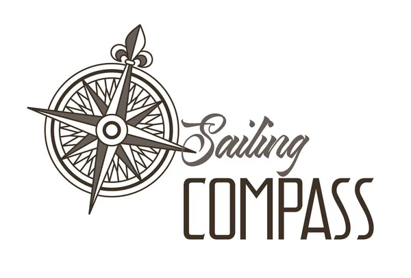Vintage nautische kompas rose — Stockvector