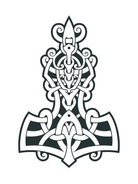 Bir muska Viking Mjollnir Thor'un çekici olduğunu