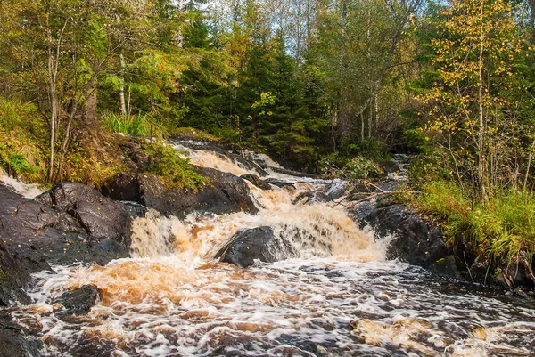 ロシアのカレリアの滝 ロシア北部の自然 — ストック写真