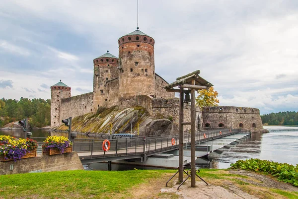 Château Médiéval Olavinlinna Finlande Orientale Dans Ville Savonlinna — Photo