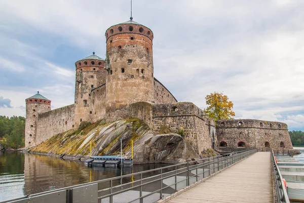 Olavinlinna Mittelalterliche Burg Ostfinnland Der Stadt Savonlinna — Stockfoto